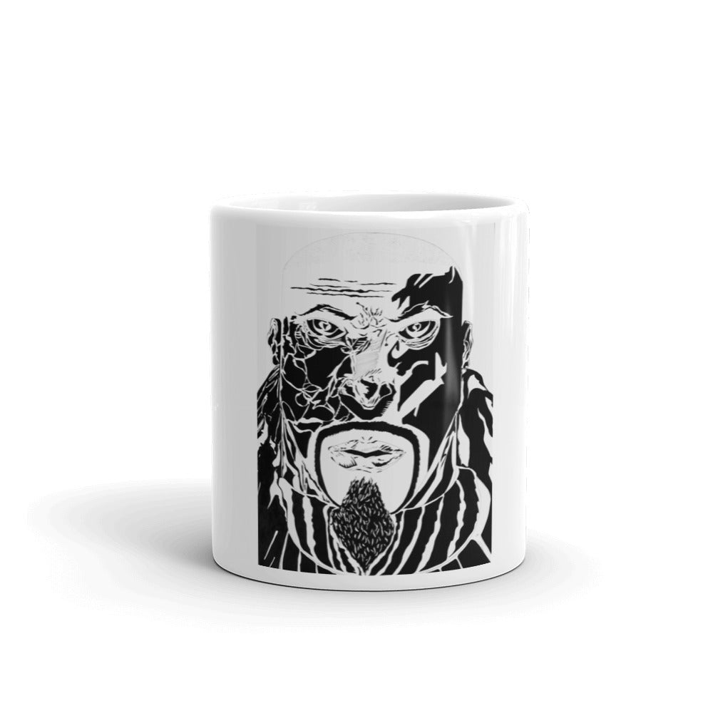 White glossy mug