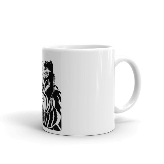 White glossy mug