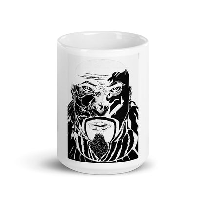 White glossy mug